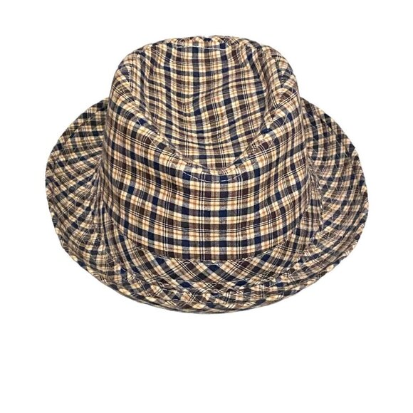 NEW Free Authority Plaid Cotton Fedora Hat - Picture 1 of 5